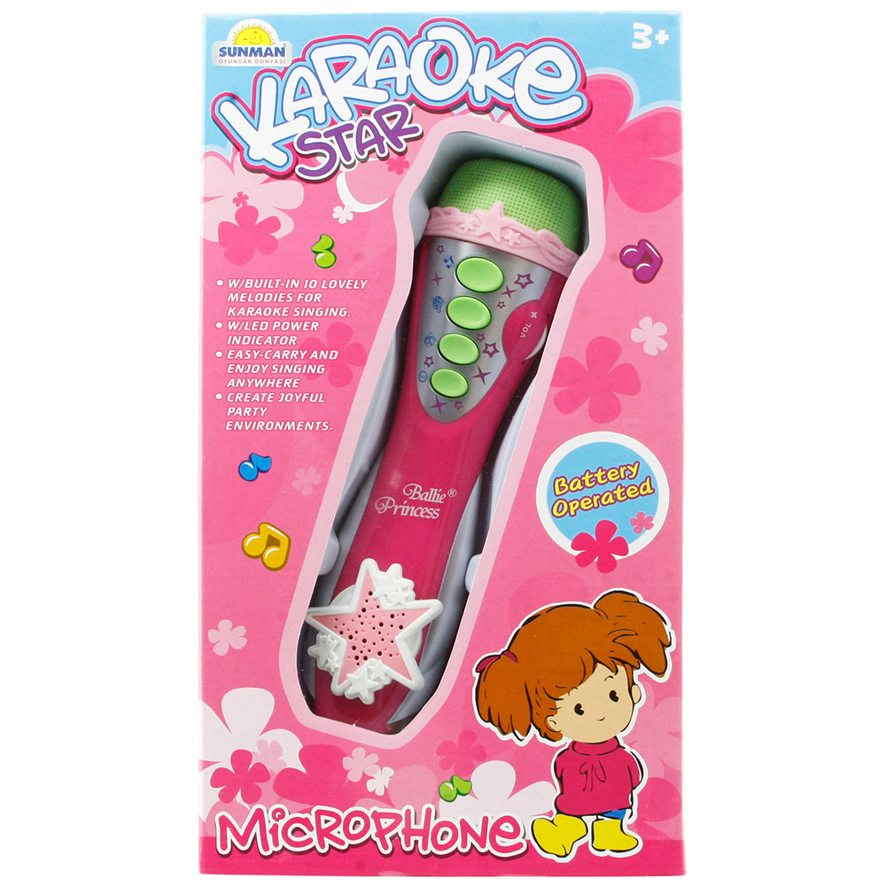 Sunman Müzikli Mikrofon Pembe