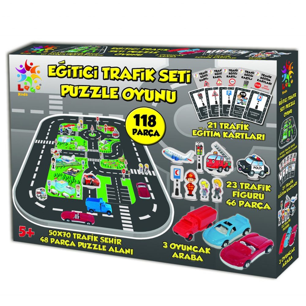 Laço Kids Eğitici Trafik Seti Puzzle Oyunu
