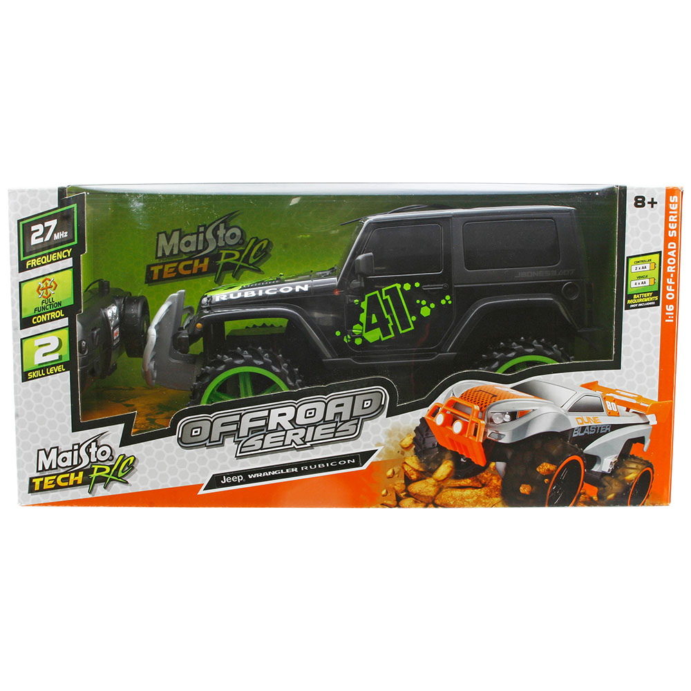 Maisto Tech 1:16 Off-Road Jeep Wrangler Rubicon U/K Araba Siyah