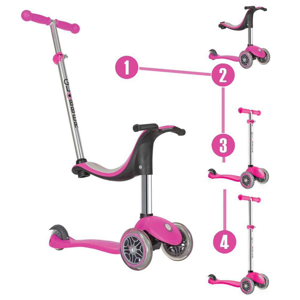 Globber Evo Comfort Scooter Pembe