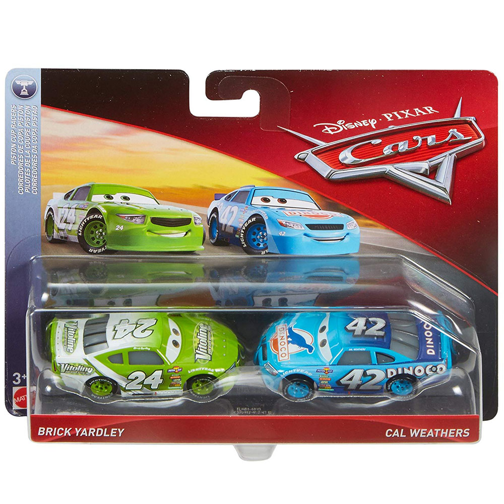 Cars 3 Brick Yardley ve Cal Weathers Karakter 2'li Araç Seti