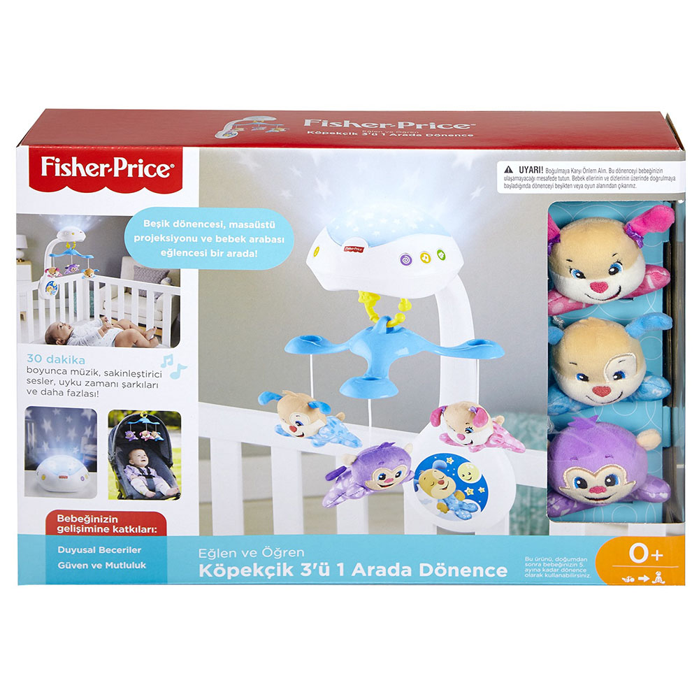 Fisher Price Köpekçik 3'ü 1 Arada Dönence (Türkçe)