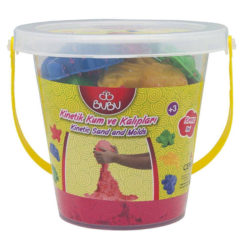 Bu-Bu Kinetik Kum Kova Kırmızı 500 gr
