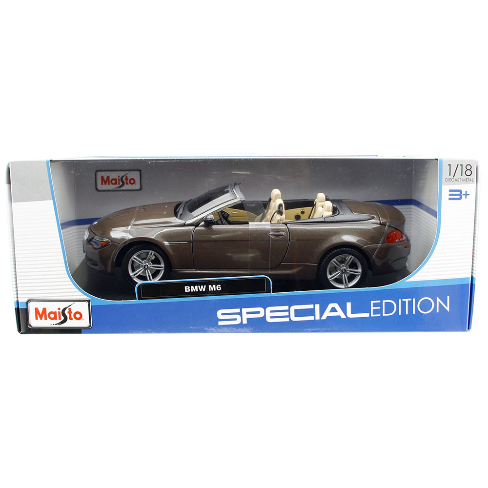 Maisto Bmw M6 Cabriolet 1:18 Model Araba Kahverengi