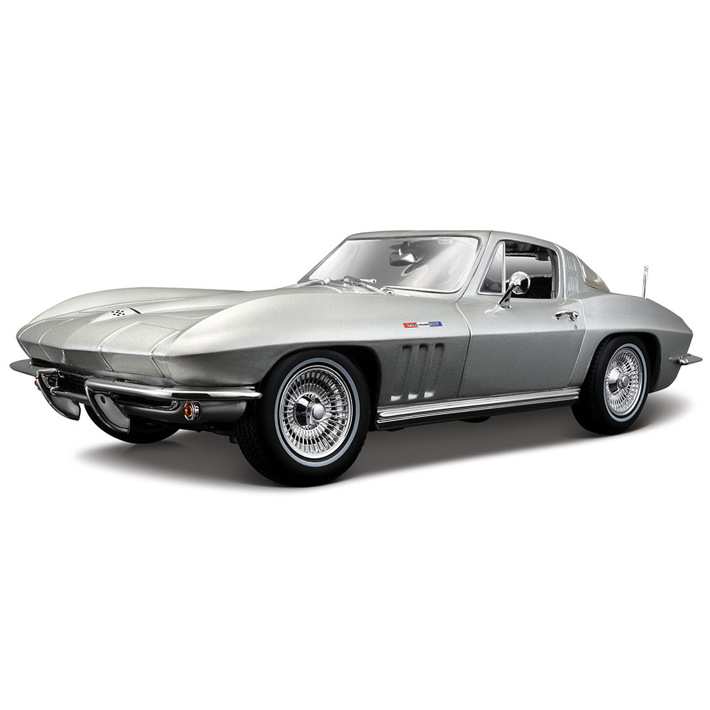Maisto 1965 Chevrolet Corvette 1:18 Model Araba Gümüş