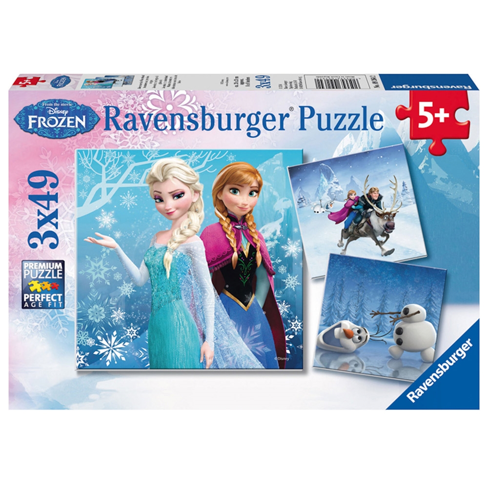 Ravensburger 3 x 49 Parça Çocuk Puzzle Frozen Kış Macerası