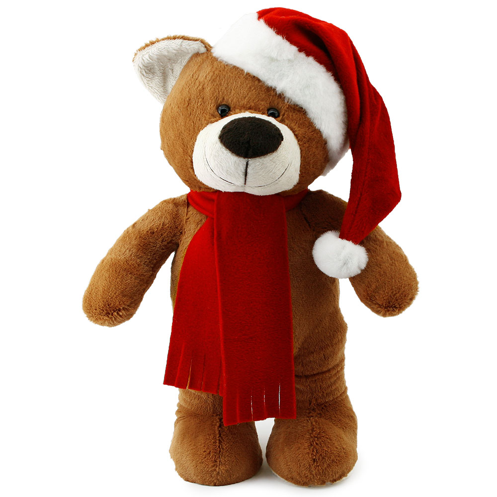 Yılbaşı Özel Noel Ayı 40 cm Kahverengi