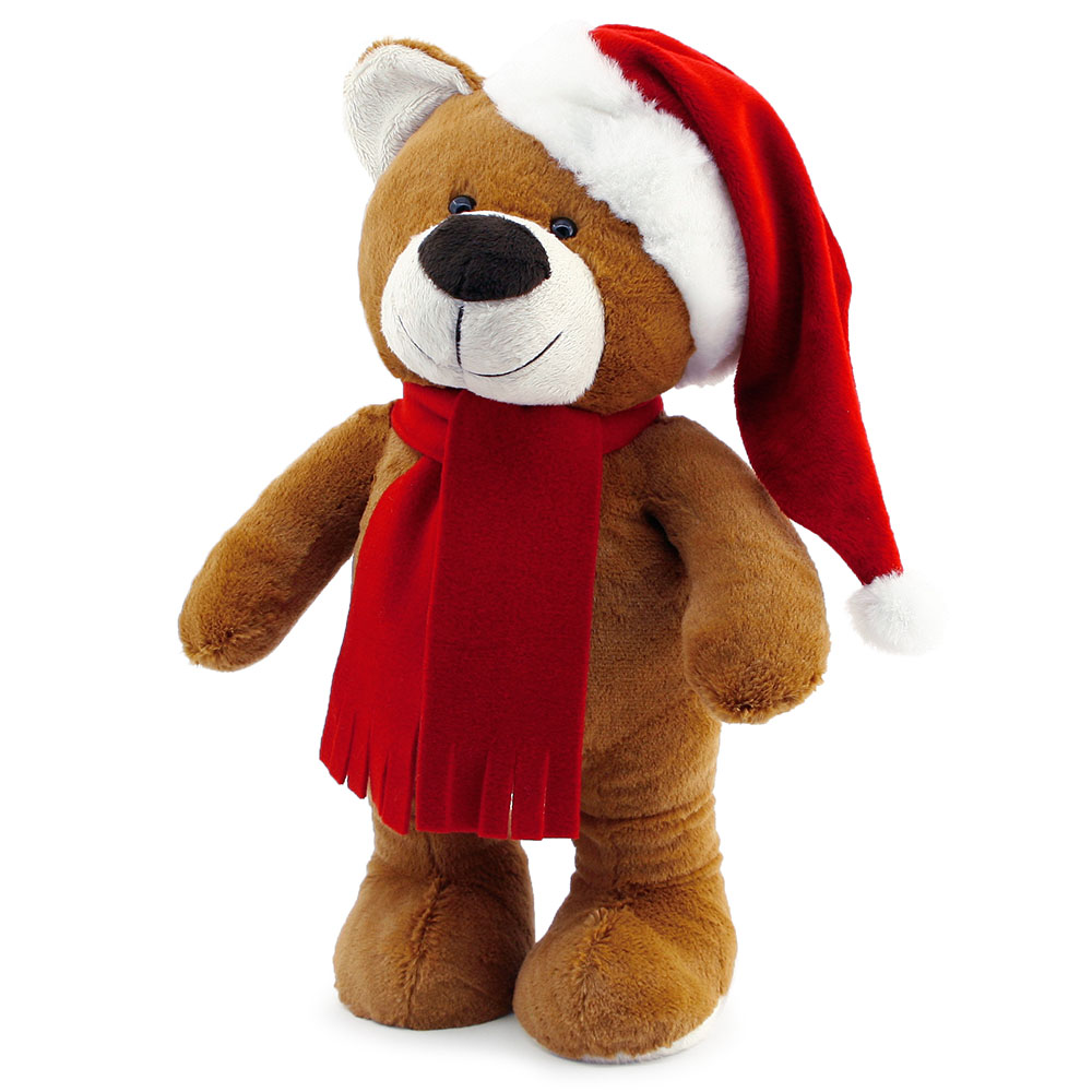 Yılbaşı Özel Noel Ayı 40 cm Kahverengi