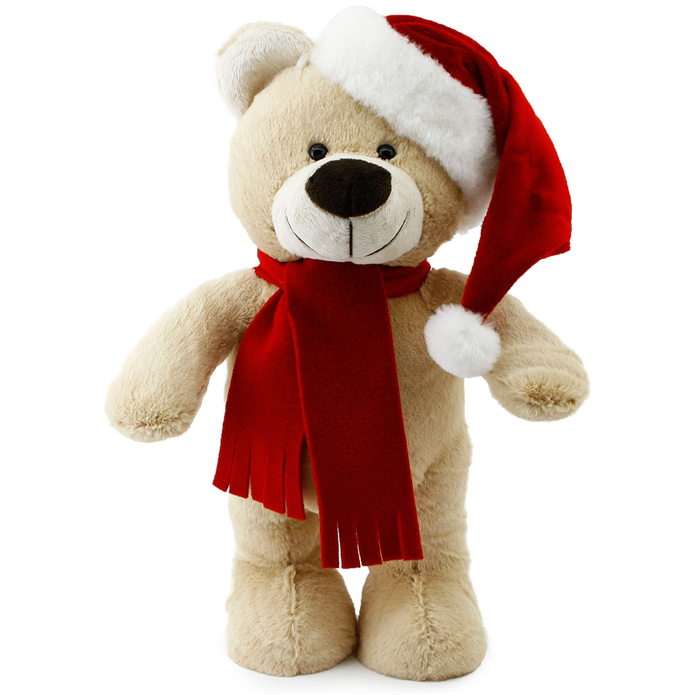 Yılbaşı Özel Noel Ayı 40 cm Krem