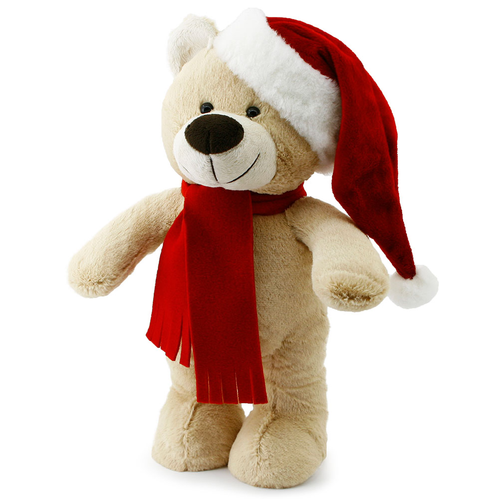 Yılbaşı Özel Noel Ayı 40 cm Krem