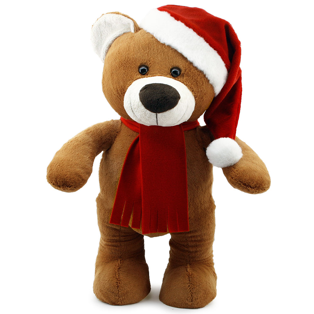 Yılbaşı Özel Noel Ayı 55 cm Kahverengi