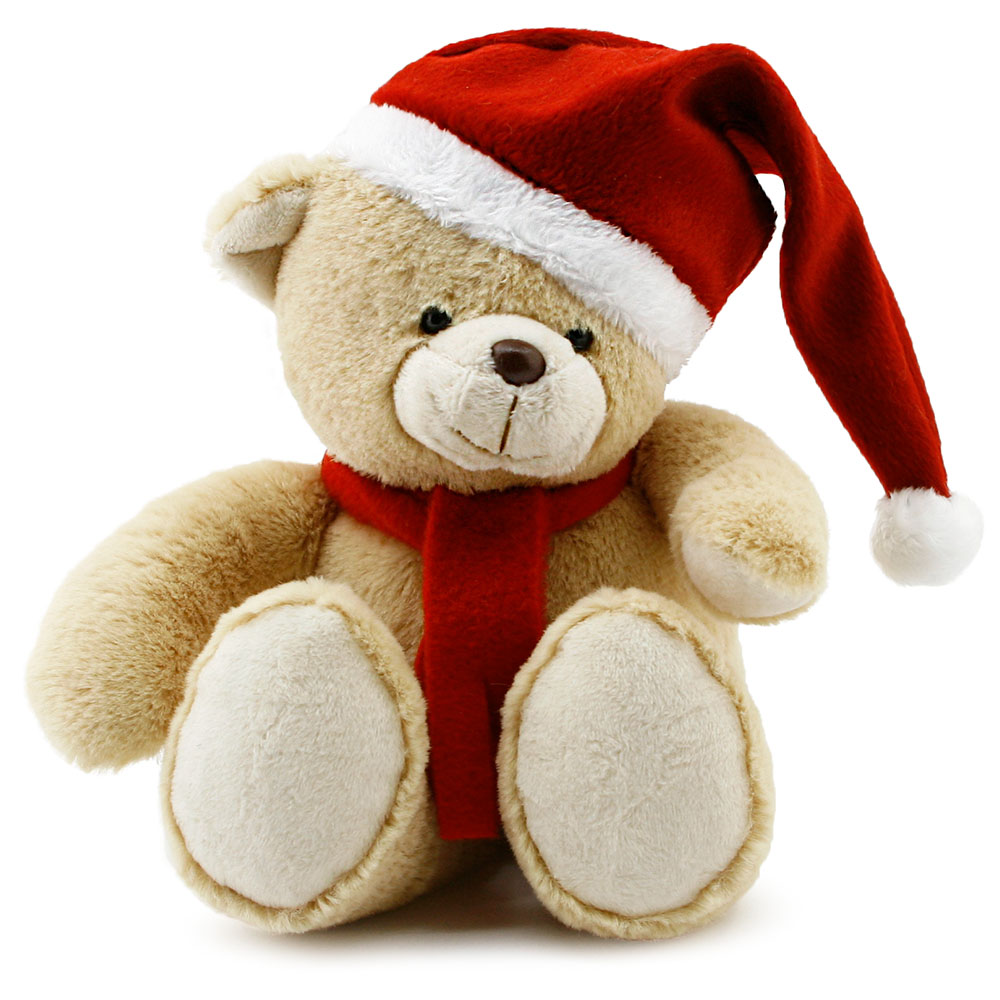 Yılbaşı Özel Noel Ayı 25 cm Krem