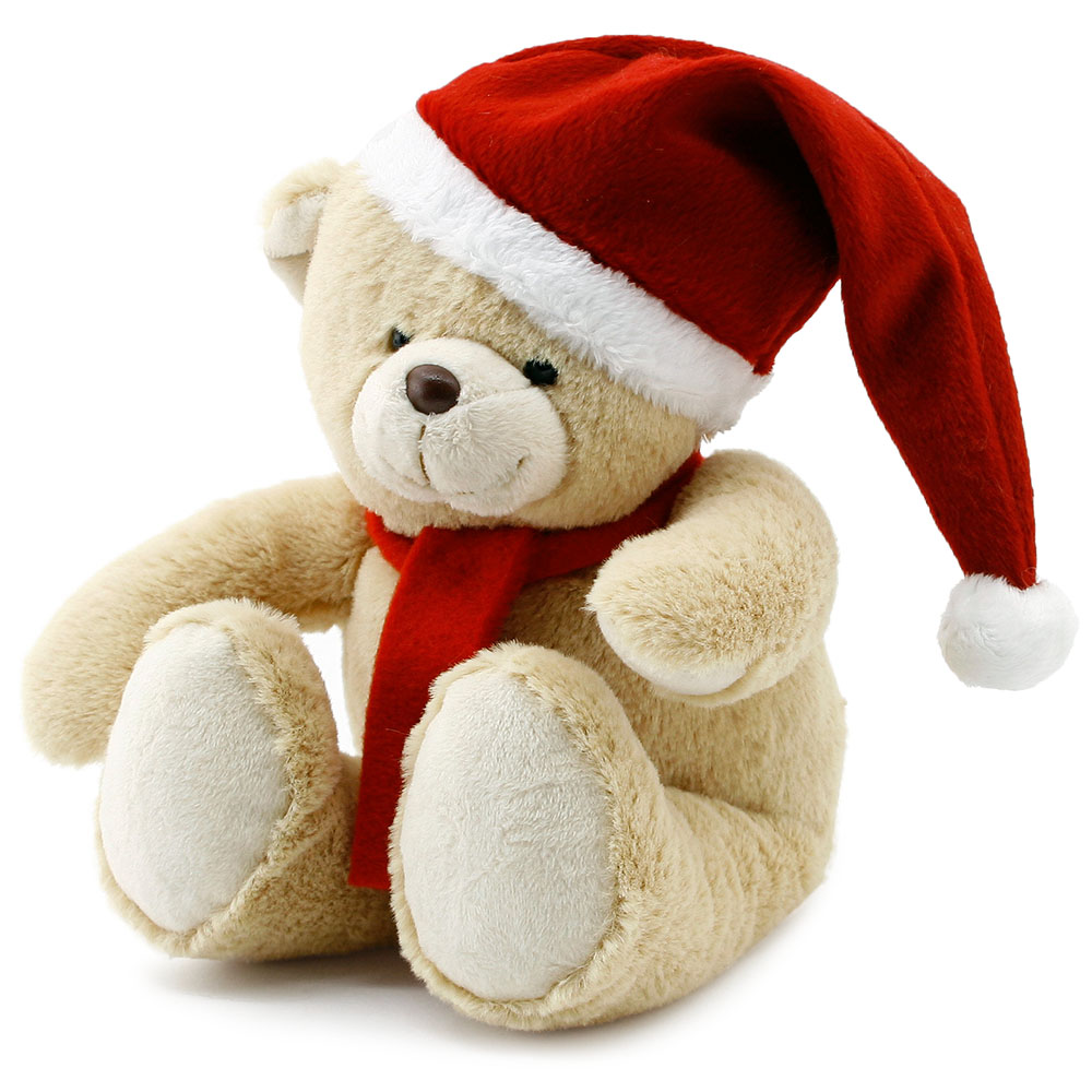 Yılbaşı Özel Noel Ayı 25 cm Krem