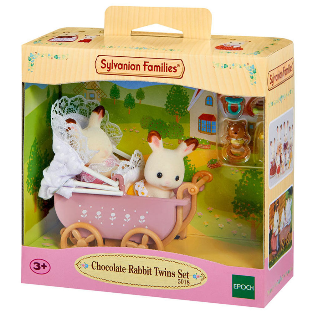 Sylvanian Families Rabbit Twins-Pram