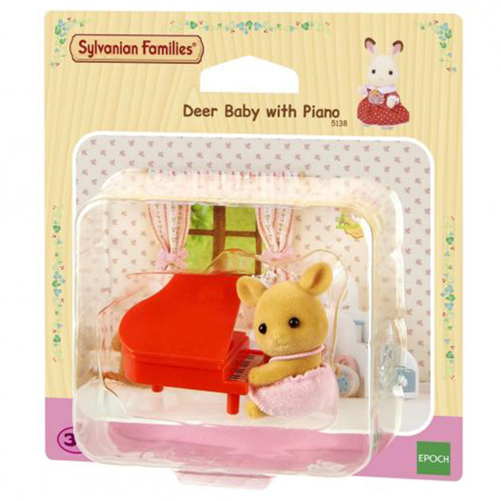 Sylvanian Families Deer Baby w Piano