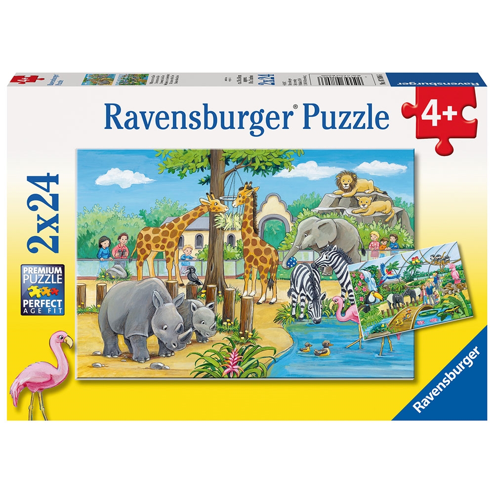 Ravensburger Zoo 2x24 Çocuk Puzzle