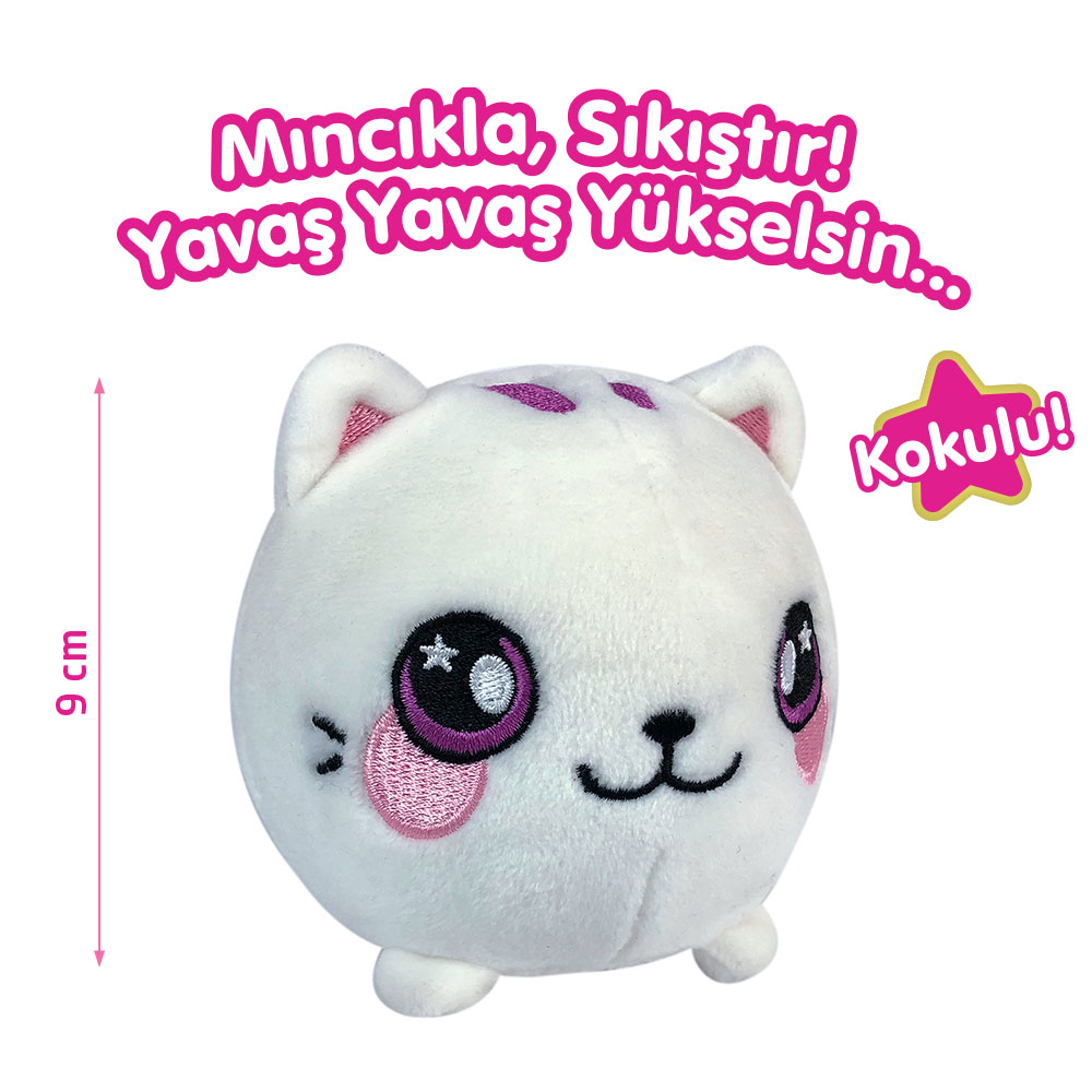 Squeezamals Mıncıkla Sıkıştır Kokulu Beyaz Kedi