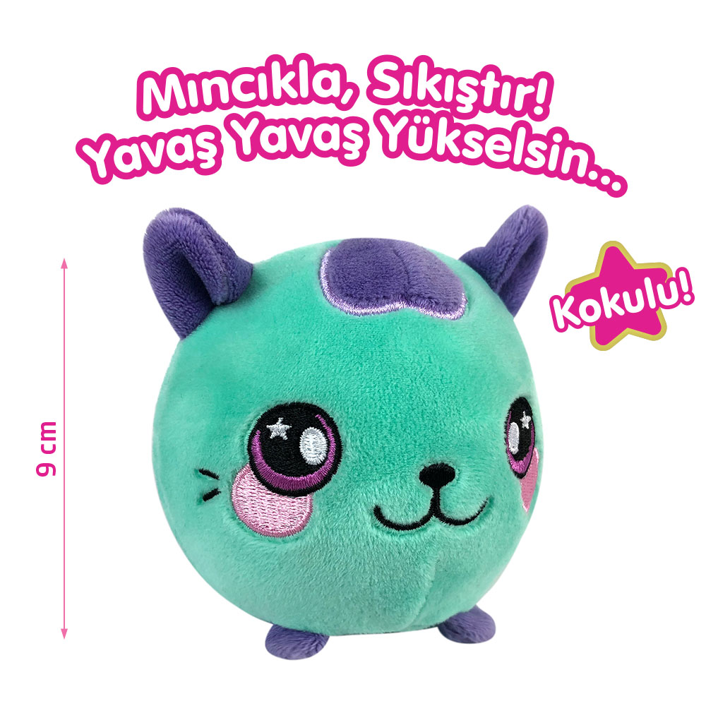 Squeezamals Mıncıkla Sıkıştır Kokulu Teal Kedi