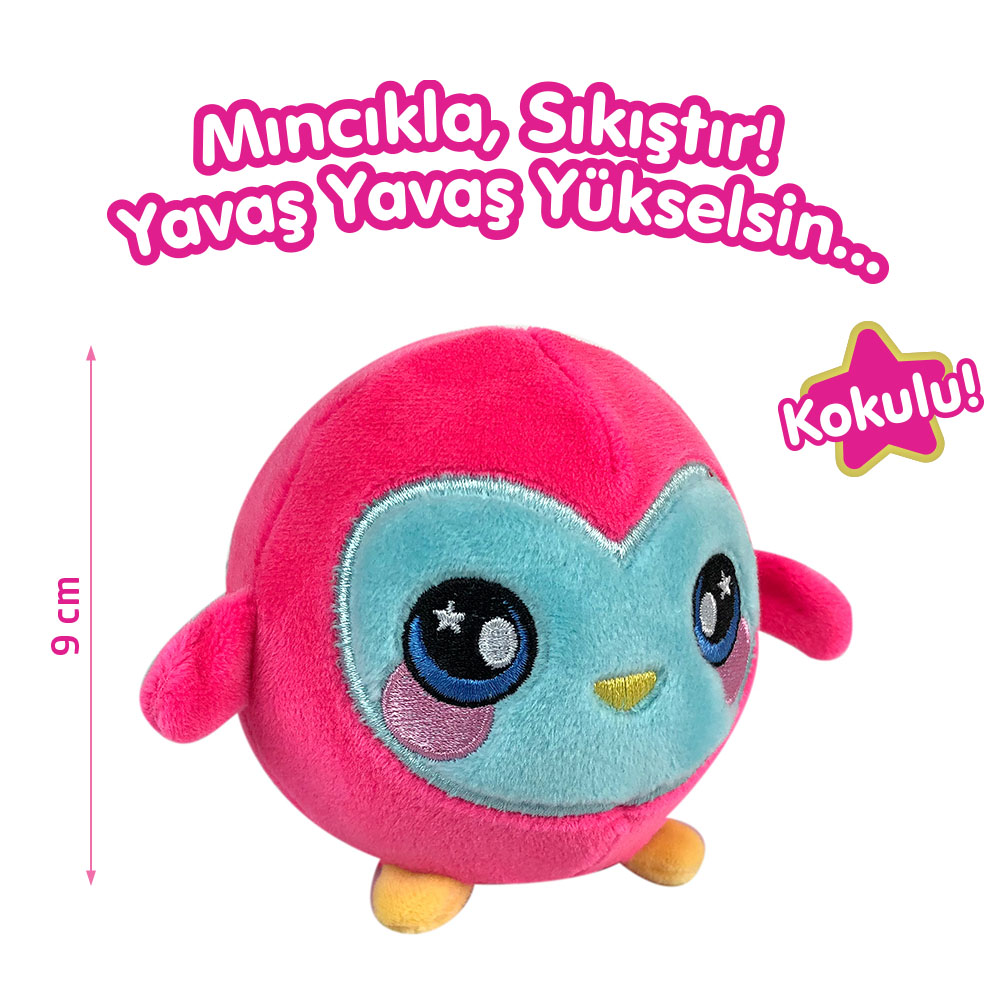 Squeezamals Mıncıkla Sıkıştır Kokulu Pembe Baykuş