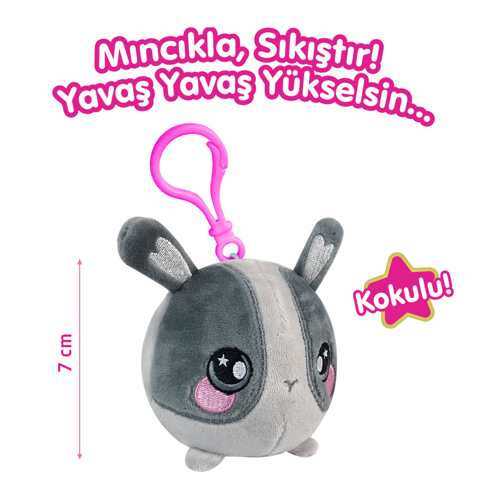 Squeezamals Mıncıkla Sıkıştır Kokulu Anahtarlık Tavşan