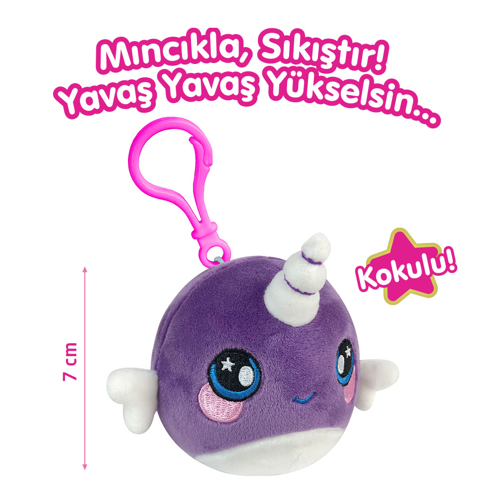 Squeezamals Mıncıkla Sıkıştır Kokulu Anahtarlık Deniz Gergedanı