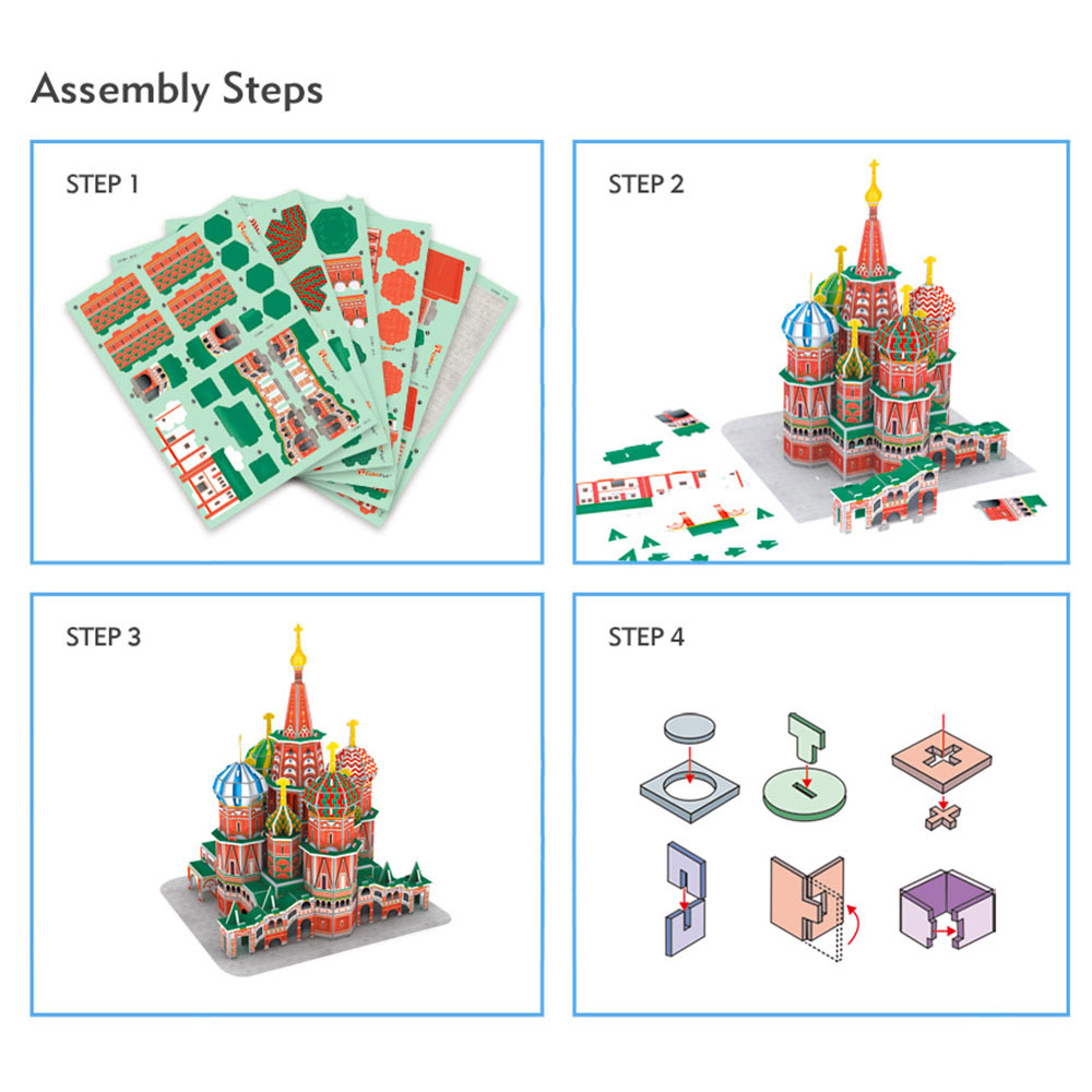 Cubic Fun 92 Parça Puzzle St. Basil's Cathedral