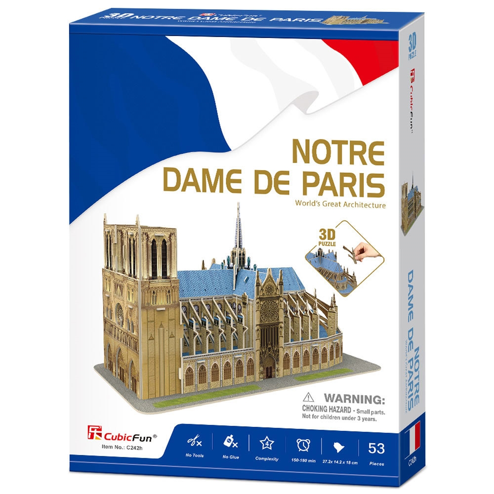 Cubic Fun 53 Parça Puzzle Notre Dame de Paris