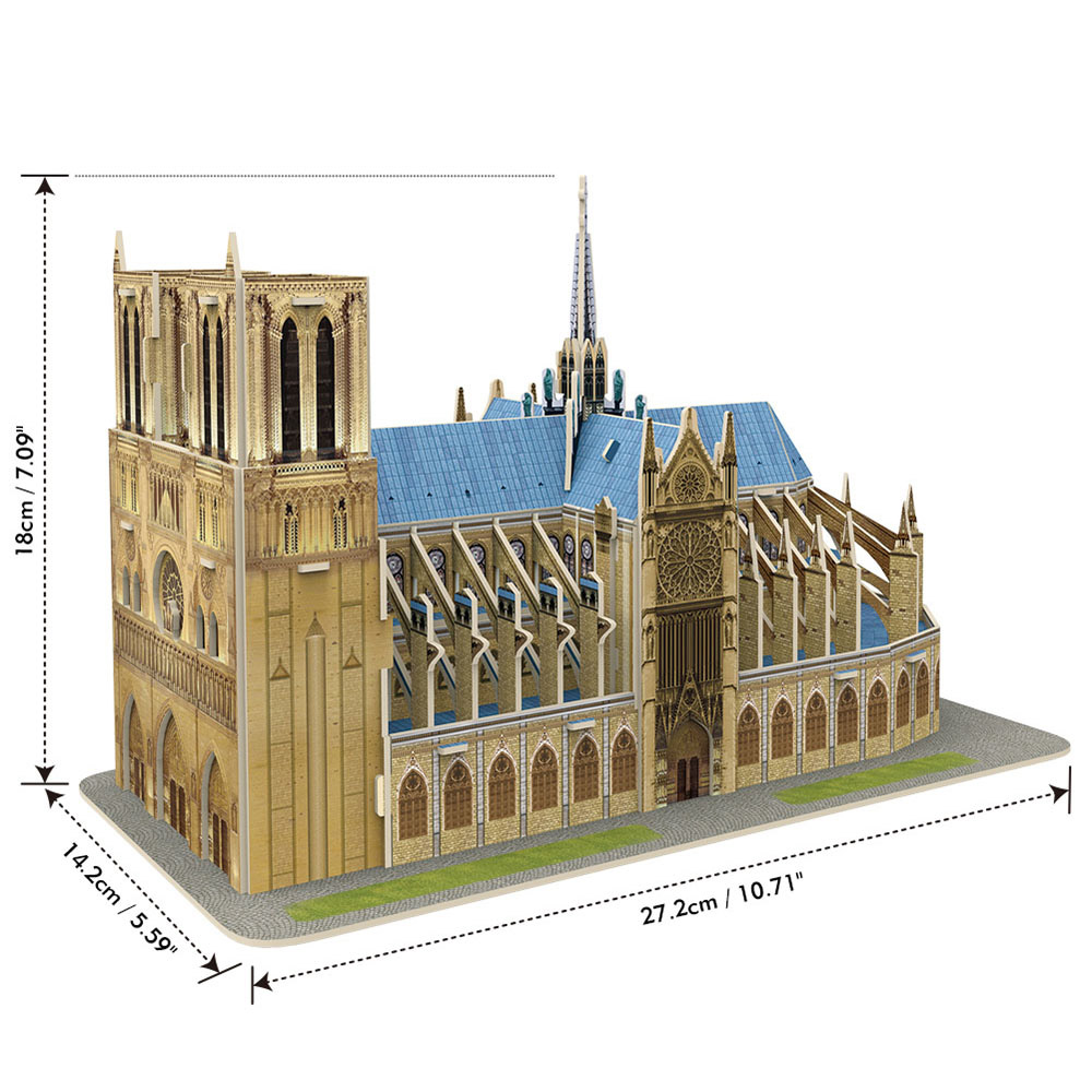 Cubic Fun 53 Parça Puzzle Notre Dame de Paris