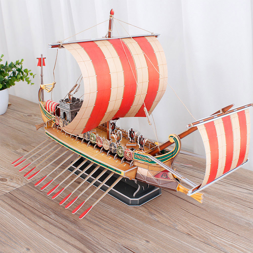 Cubic Fun 218 Parça Puzzle Antik Roma Savaş Gemisi