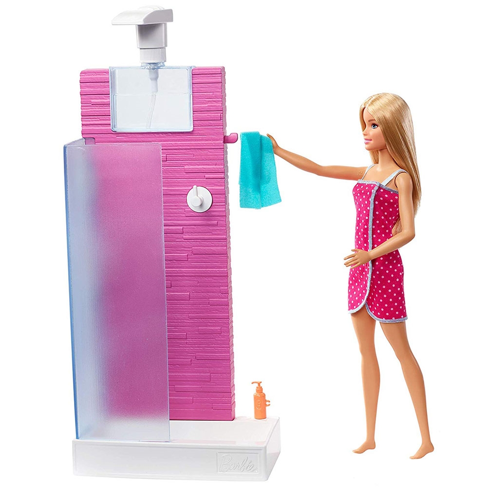 Barbie Bebek Ve Banyo Oyun Seti FXG51