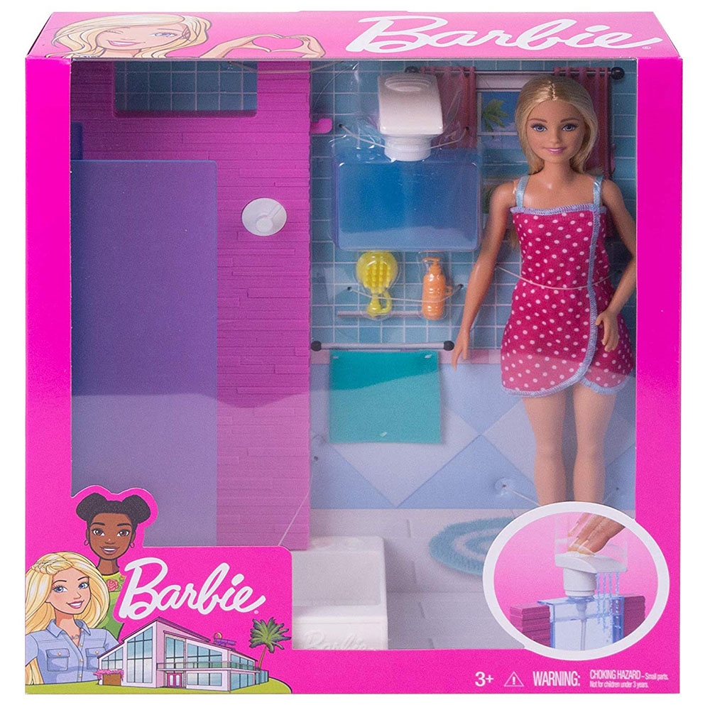 Barbie Bebek Ve Banyo Oyun Seti FXG51