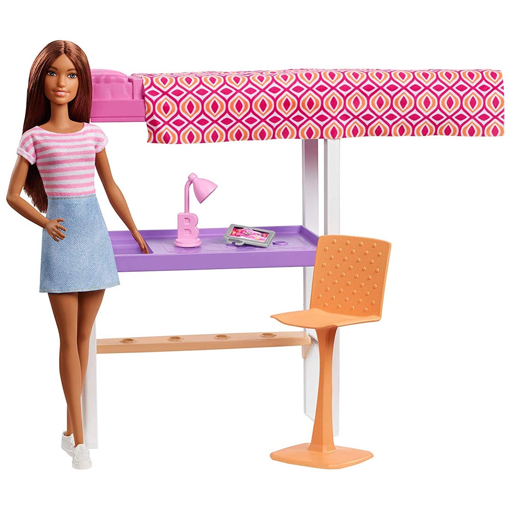 Barbie Bebek Ve Çalışma Odası Oyun Seti FXG52