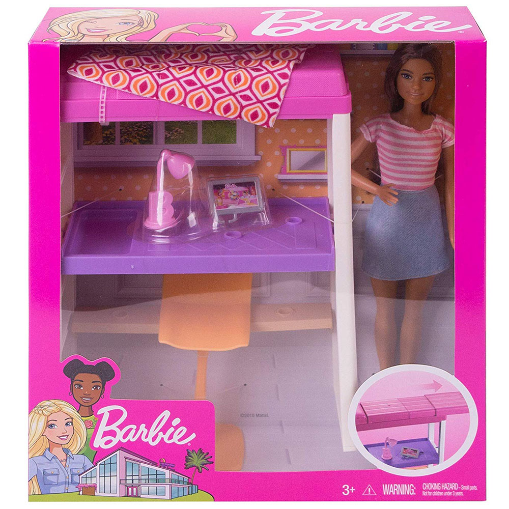 Barbie Bebek Ve Çalışma Odası Oyun Seti FXG52