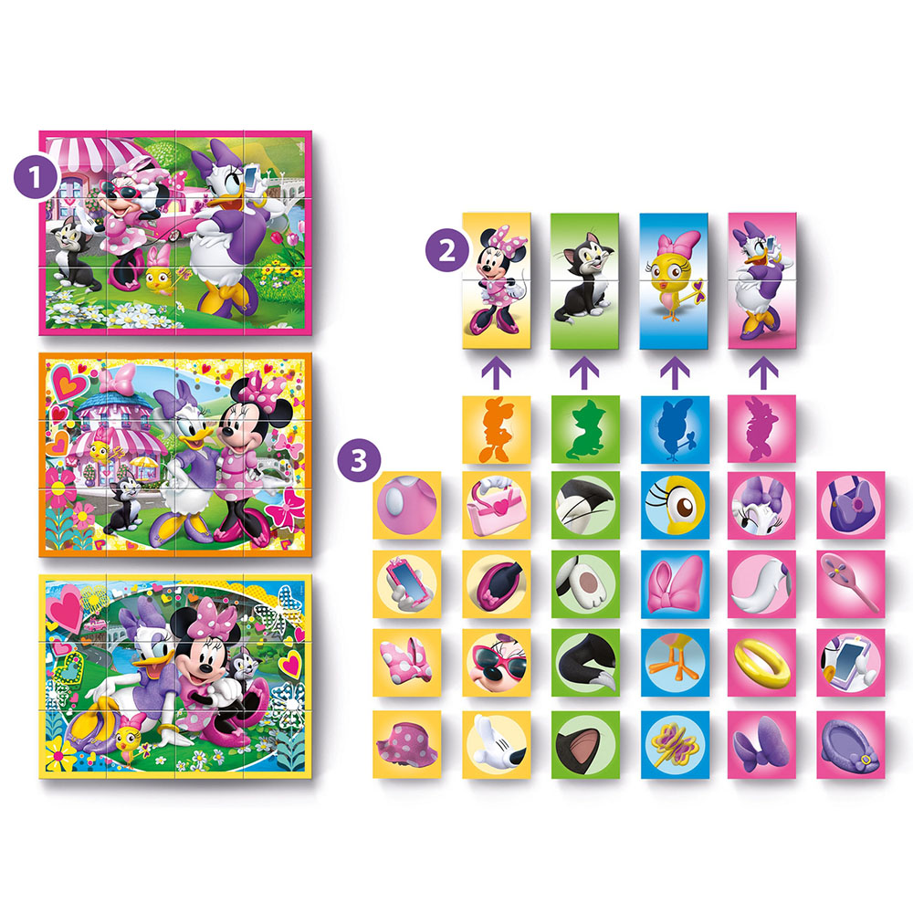 Clementoni Puzlle 12 Parça Multiplay Cubes Minnie