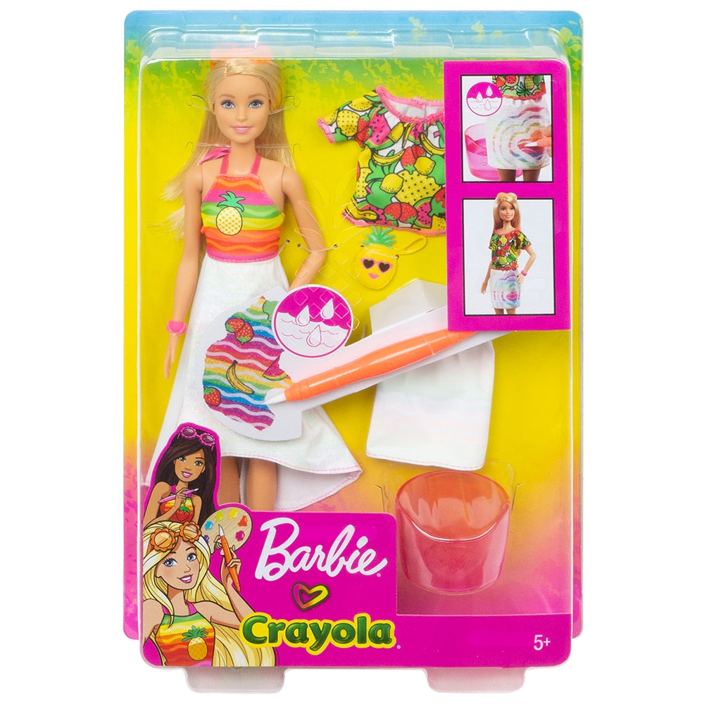 Barbie Crayola Mevyeli Tasarım Bebeği