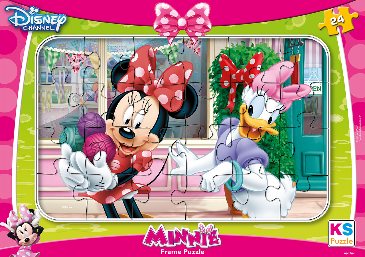 KS 24 Parça Frame Puzzle Minnie