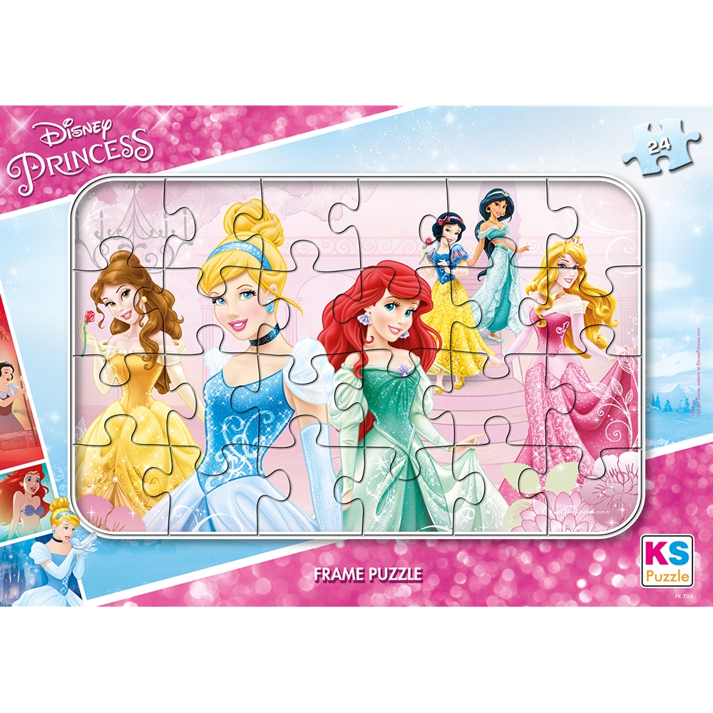 KS 24 Parça Frame Puzzle Princess