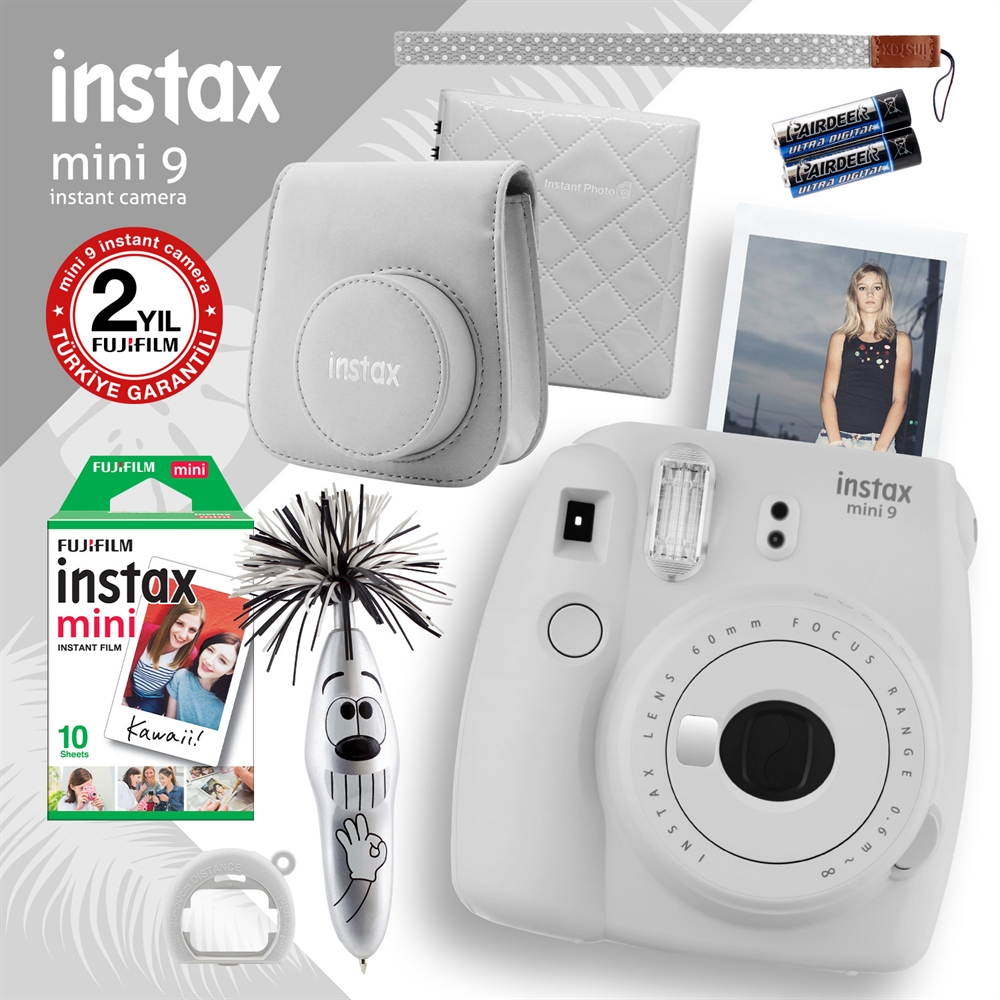 Fujifilm Instax Mini 9 Beyaz Fotoğraf Makinesi ve Hediye Seti 2