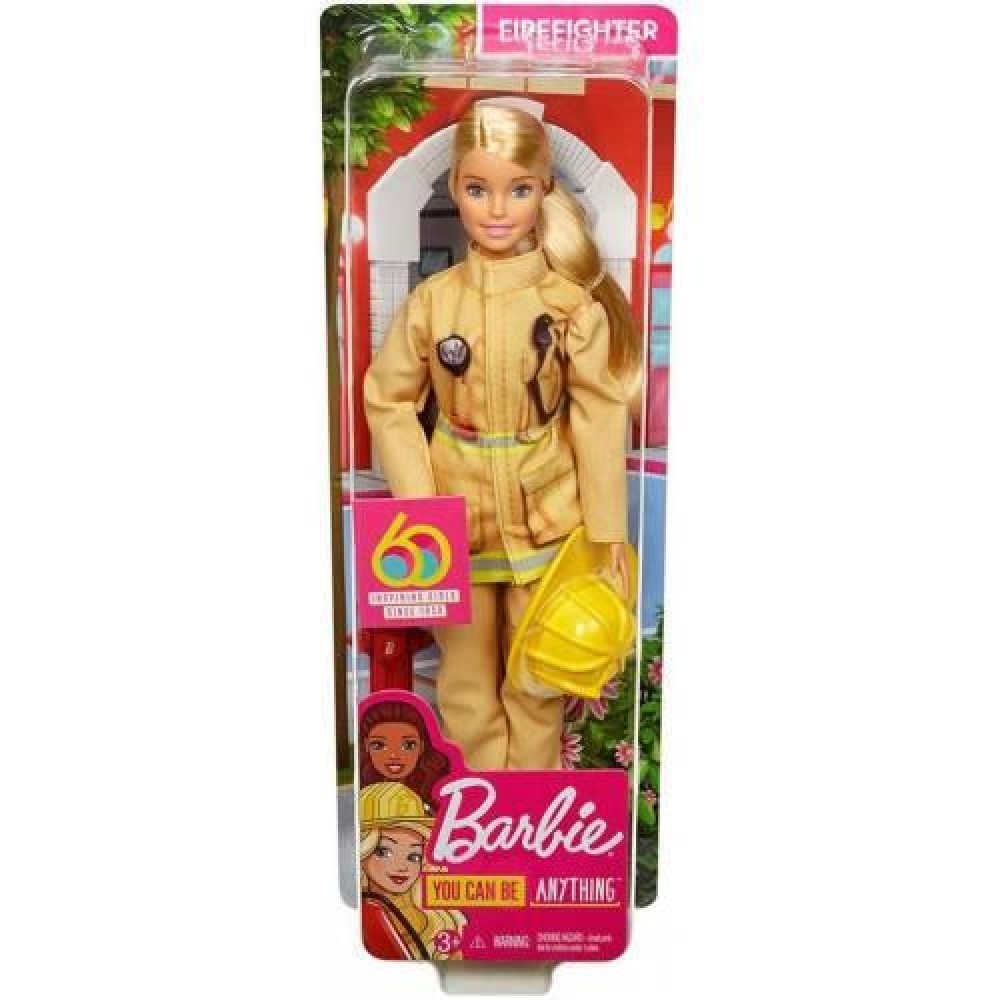 Barbie 60. Yıl Kariyer Bebekleri İtfaiyeci