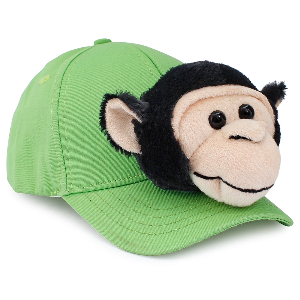 Neco Plush Maymun Kep Şapka Yeşil