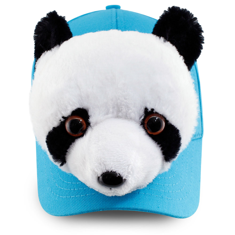 Neco Plush Panda Kep Şapka Mavi