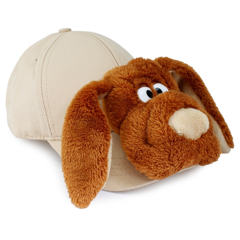 Neco Plush Buruşuk Köpek Kep Şapka Krem