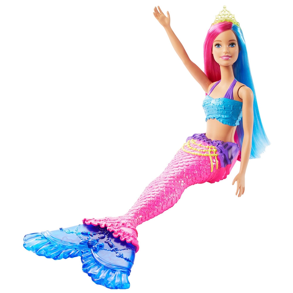 Barbie Dreamtopia Denizkızı Bebekler - Pembe, Mavi Saçlı