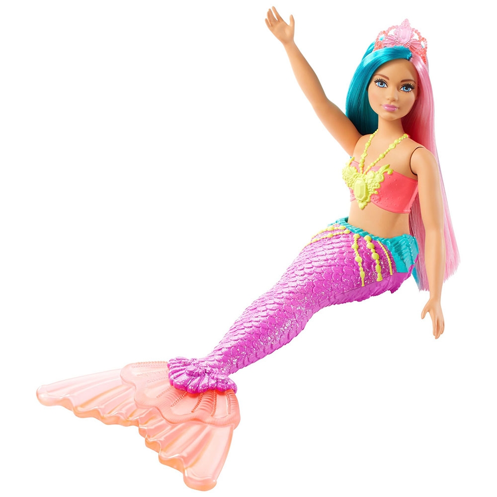 Barbie Dreamtopia Denizkızı Bebekler - Açık Tenli, Mavi, Pembe Sa