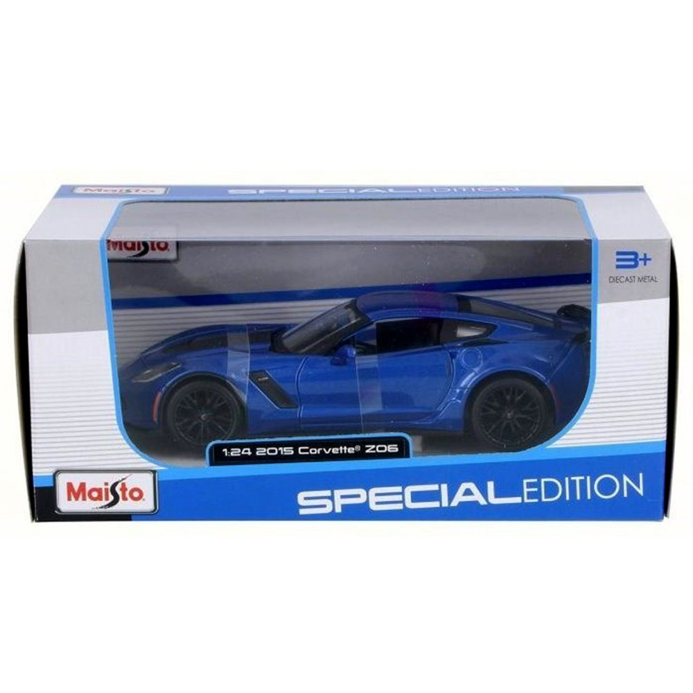 Maisto 1/24 2015 Model Corvette Z06 Mavi
