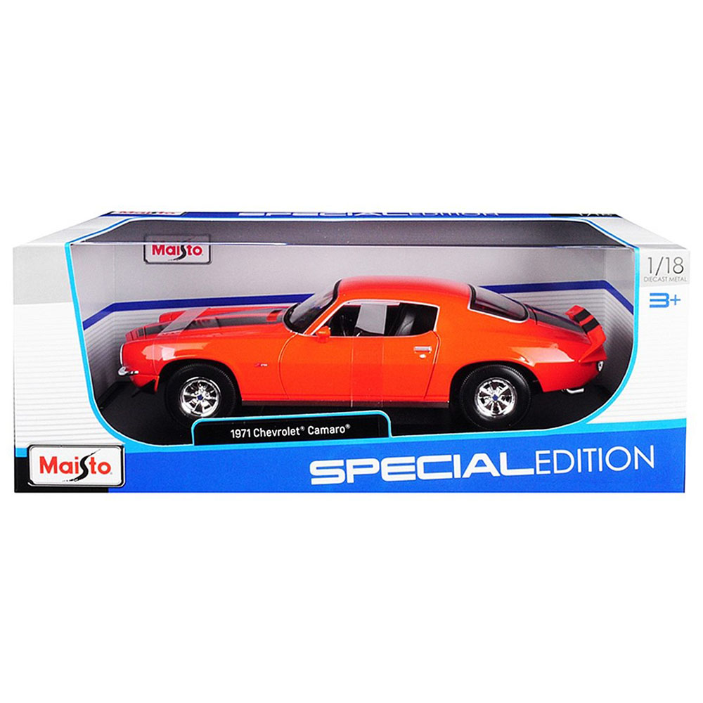 Maisto 1/18 1971 Chevrolet Camaro Model Araba Turuncu