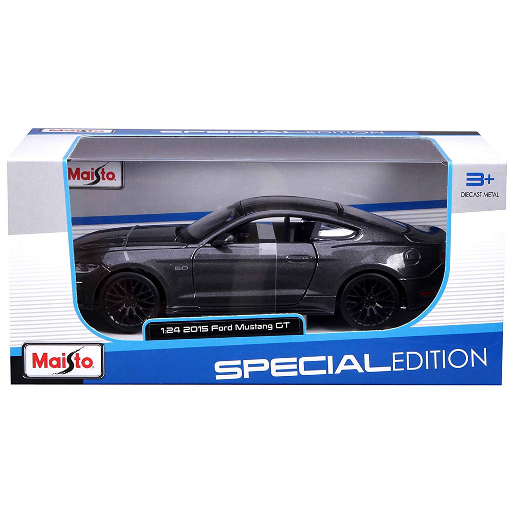 Maisto Ford Mustang GT 2015 1:24 Model Araba Gri