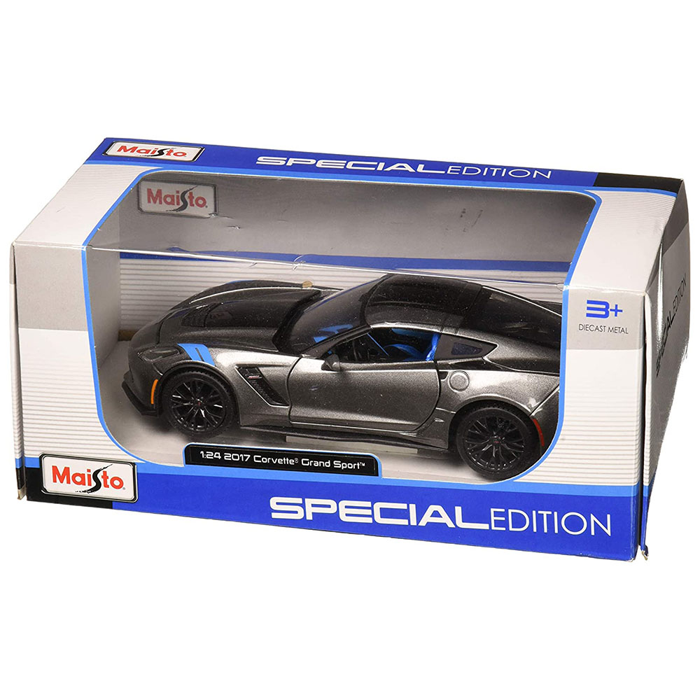 Maisto 2017 Corvette Grand Sport 1:24 Model Araba Gri