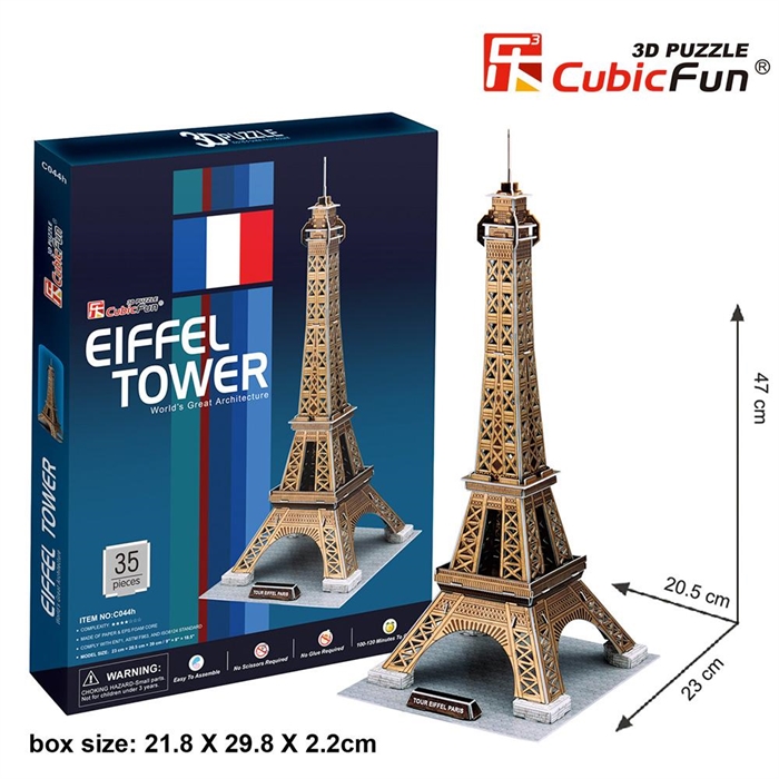 Cubic Fun 3D Puzzle - Eyfel Kulesi 39 Parça C044h