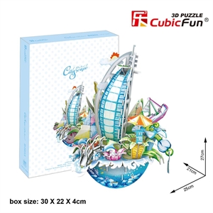 Cubic Fun 3D 57 Parça Puzzle Dubai Şehir Kompozisyonu